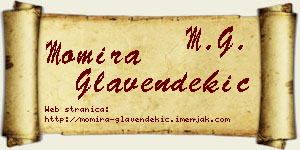 Momira Glavendekić vizit kartica